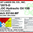 GLOC Hydraulic 15B Snowplow Oil